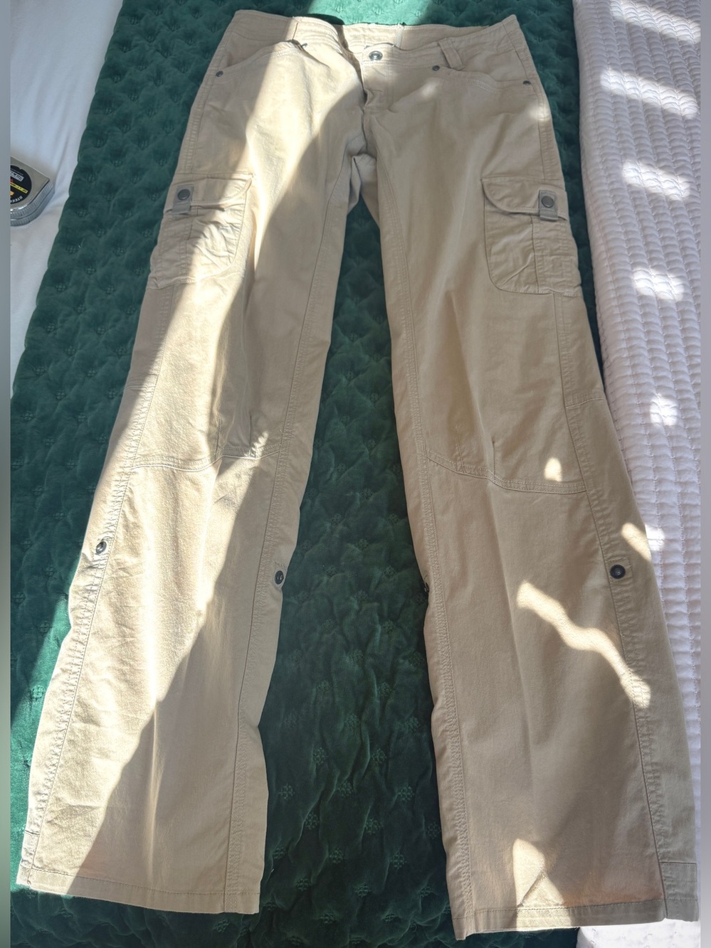 Kuhl Splash Roll Up Cargo Pants Womens 6 Long 33” NWOT Khaki Hiking Travel